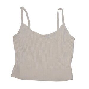 Almina Concept Ribbed Cami Sweater Top in White